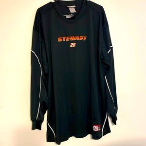 Men's CHASE AUTHENTICS STEWART #20 Long Sleeve T-Shirt Size Lrg 100% Poly